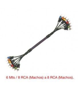 SNAKE 8RCA (6 Mts)(8 Pares MACHO-MACHO RCA)