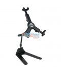 SOPORTE TABLET (DE 6" a 10") SOBREMESA MULTIFUNCIONAL + PINZA PARA PIE DE MICROFONO 