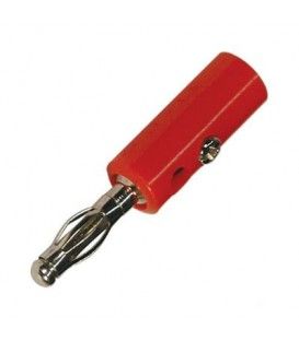 BANANA (4mm) COLOR ROJO (FIJACIÓN POR TORNILLO) 