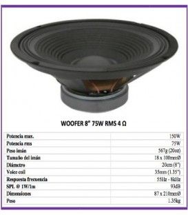 WOFER-8 / 4Ω (150W / 75 WRMS)