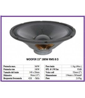 WOFER-15" (360W / 180 WRMS)