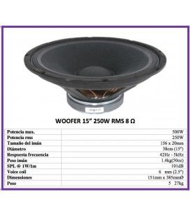 WOFER-15" (500W / 250 WRMS)