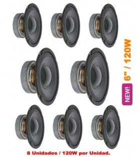 (8U) WOFER-6,5" (120W / 60W RMS) (TOTAL 960 W / 480 WRMS)