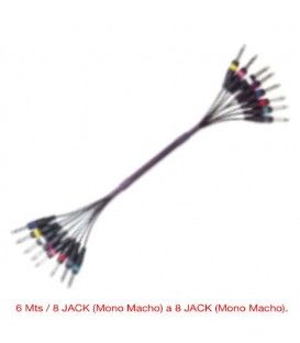 SNAKE 8JACK-JACK (6 Mts) (8 Pares JACK MACHOS MONO - JACK MACHOS MONO 6,3)