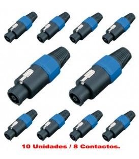 (10U) SPEAKON MACHO AÉREO 8 CONTACTOS