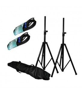 SS-PACK (2 TRÍPODES + 2 CABLES SPEAKON 5MTS +  FUNDA)