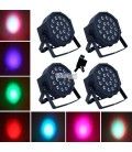 KIT-4 SUPERPARLED ECO 18 (DMX / 18x1w) (4 UNIDDES)