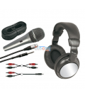 KIT DJ ACCESORIOS (MICRO + AURICULARES + KIT CABLES)