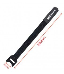 CINTA RECOGE-CABLES (VELCRO 200 x 25 mm) COLOR NEGRO