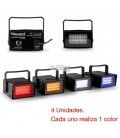 KIT 4 FLASH LED (FLAS ROJO + AZUL + AMARILLO + BLANCO)