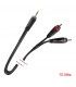 10 Mts / 2 RCA MACHO A 1 MINI-JACK ESTÉREO MACHO (3,5mm)