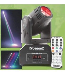 PANTHER 15 (BEAM MINI CABEZA LED / COMPACTA Y POTENTE) MANDO A DISTANCIA.
