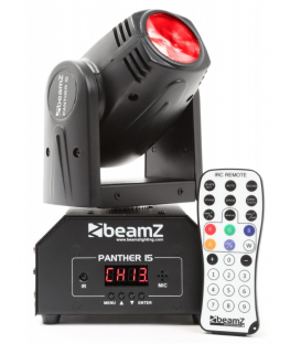 PANTHER 15 (BEAM MINI CABEZA LED / COMPACTA Y POTENTE) MANDO A DISTANCIA.
