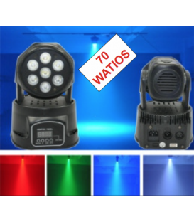 70W / RGBW COMPACTA (7 LEDs x 10w) + CABLE XLR ESP. DMX