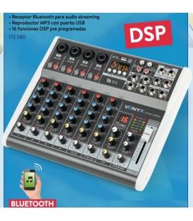 WMM-K802 (USB / DSP / BLUETOOTH / 6 CANALES / PHANTOM)