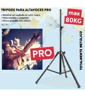 TRÍPODE PRO (1,36 - 2,20 Mts / 80 Kg)