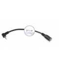 0,1 Mts / 1 MINI-JACK HEMBRA ESTEREO (3,5mm)A 1 MINI-JACK MACHO ESTERE0 (2,5mm) 