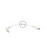 0,1 Mts / 1 MINI-JACK HEMBRA ESTEREO (3,5mm)A 1 MINI-JACK MACHO ESTERE0 (2,5mm)  COLOR BLANCO