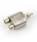 DE 2 x RCA (Hembra) a 1 RCA (Macho)