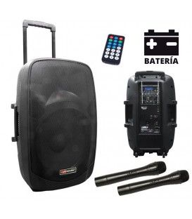 MAM-152 BT TROLLEY (2 MICROS + MANDO + BLUETOOTH + BATERIA + USB + RADIO)