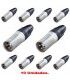 (10U) XLR (CANON) MACHO 3 PINS NEUTRIK.