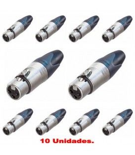 CONECTOR XLR(CANON) HEMBRA 3 PINS NEUTRIK
