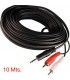 10 Mts / 2 RCA MACHO A 1 MINI-JACK ESTÉREO MACHO (3,5mm)