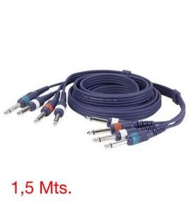 1,5 Mts / 4 JACK MONO MACHO a 4 JACK MONO MACHO