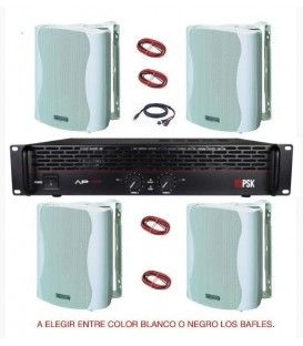 SIST. COMPLETO 8" (680W / 340 WRMS) (JBSYSTEMS + PSK) BAFLES EN BLANCO
