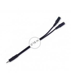 ADAPTADOR DE 1 MINI-JACK (Macho) A 2 MINI-JACK (Hembra) 3,5mm