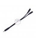 ADAPTADOR DE 1 MINI-JACK (Macho) A 2 MINI-JACK (Hembra) 3,5mm