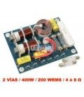 2 VÍAS, 4/8 Ω, 400W / 200 WRMS (CORTE EN 3 kHz) IMPEDANCIA SELECCIONABLE 4 o 8 Ω.