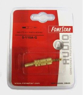MINI-JACK ESTEREO (3,5mm / METÁLICO) DORADO