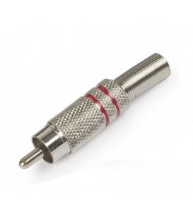 RCA MACHO CON MUELLE METÁLICO (MARCADOR ROJO)