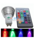 LÁMPARA LED RGB CON MANDO A DISTANCIA (GU10 / 5W / 220V)