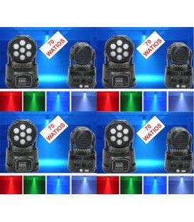 (4U) 70W / RGBW COMPACTA (7 LEDs x 10w) + CABLE XLR ESP. DMX