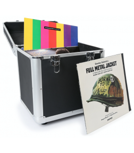 MALETA 100 VINILOS (ALUMINIO + MADERA). COLOR NEGRO-PLATA