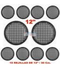 (10U) 12" REJILLA PARA ALTAVOZ (30,48 cm)