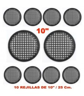 (10U) 10" REJILLA PARA ALTAVOZ (25 cm)