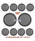 (10U) 10" REJILLA PARA ALTAVOZ (25 cm)
