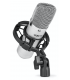 CM-400 DE ESTUDIO + SOPORTE (DE CONDENSADOR / COLOR PLATA) CABLE MINI-JACK