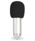 CM-400 DE ESTUDIO + SOPORTE (DE CONDENSADOR / COLOR PLATA) CABLE MINI-JACK