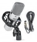 CM-400 DE ESTUDIO + SOPORTE (DE CONDENSADOR / COLOR PLATA) CABLE MINI-JACK