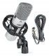 CM-400 DE ESTUDIO + SOPORTE (DE CONDENSADOR / COLOR PLATA) CABLE MINI-JACK