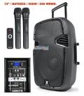 ACTIVO 12" + BATERÍA 500W / 250 WRMS (2 MICROS / USB / BLUETOOTH / SD) 220 Y 12V
