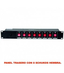 PANEL 8 INTERRUPTORES (TOMA TRASERA CON SCHUKO)
