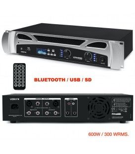 VPA600 (2x300W / 2x150 WRMS a 4Ω) BLUETOOTH / USB / SD / PANTALLA FRONTAL