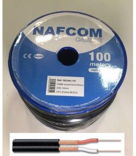 100 MT SEÑAL PARALELO (2 Hilos + 2 Mallas) (2 x 0,14mm) OFC 130 OHMS/KM