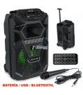 FPC8T (BATERÍA / USB / BLUETOOTH / 8" / ILUM. ED) MICRÓFONO + MANDO A DIST. INCLUIDOS