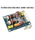 2 VÍAS, 4/8 Ω, 400W / 200 WRMS (CORTE EN 2 kHz) IMPEDANCIA SELECCIONABLE 4 o 8 Ω.